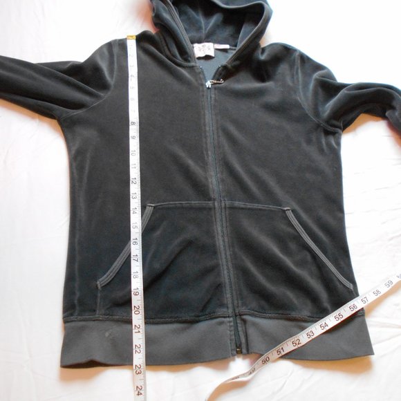 Juicy Couture Charcoal Gray Sweatshirt M Fit - Picture 13 of 15